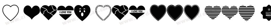 I love you ABC 123字体转换